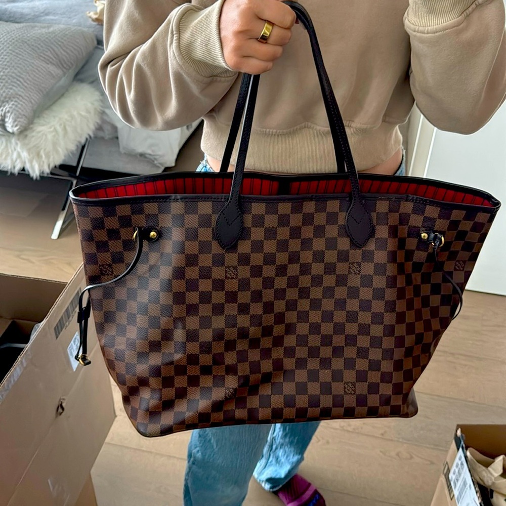 Louis Vuitton Damier Ebene Neverfull GM Tote